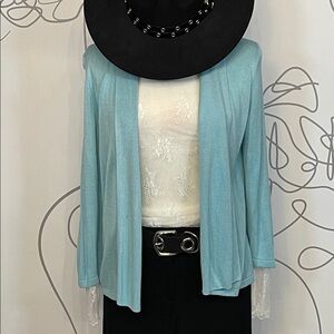 Sea Blue Lightweight Sweater Cardigan size M